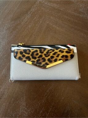Leopard/ Zebra Accent wristlet wallet by Alba